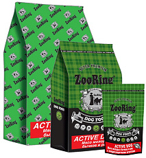 ZooRing Adult Active Dog (Молодой бычок, рис)